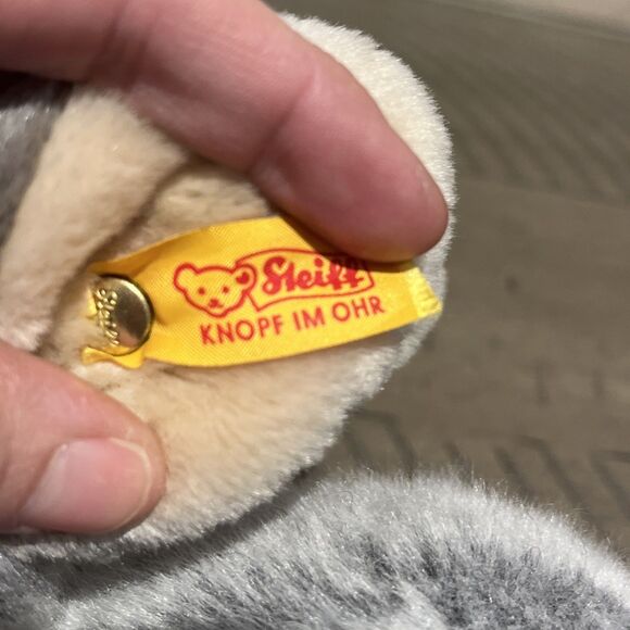 STEIFF Rabbit bunny ear tag plush stuffed animal stuffy vtg dossy plushie toy - Picture 3 of 6